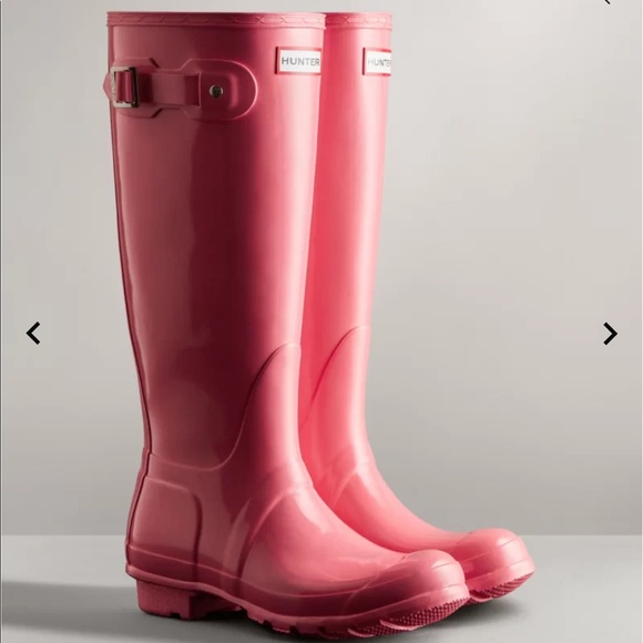 Hunter Shoes - Hunter Pink Tall Rain Boots Wm 9